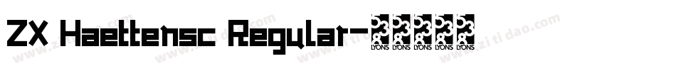 ZX Haettensc Regular字体转换